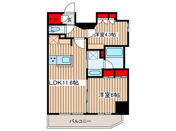 パークアクシス入谷の物件間取画像